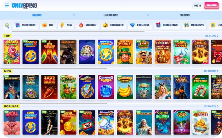 Tabella metodi di pagamento OnlySpins con carte e crypto