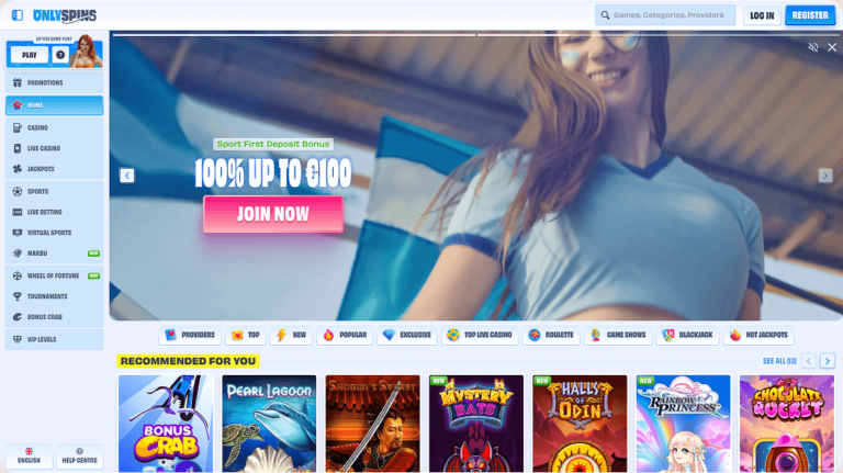 Lista di slot machine popolari su OnlySpins Casino